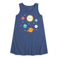 thumbnail image 1 of Instant Message - Planets - Toddler And Youth Girls Aline Dress, 1 of 6