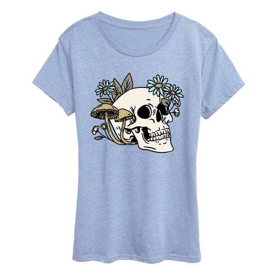 Instant Message - Plant Skull Short Sleeve Graphic T-Shirt