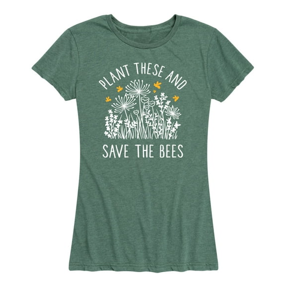 Instant Message - Plant These And Save The Bees - Women's Short Sleeve Graphic T-Shirt