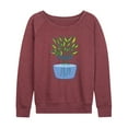 thumbnail image 1 of Instant Message - Plants In Vase - Women's Lightweight French Terry Long Sleeve Shirt, 1 of 5