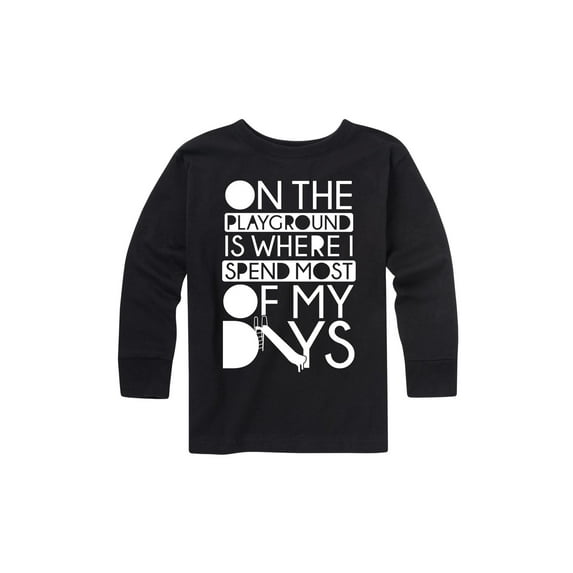 Instant Message - Playground Spend Most My Days - Youth Long Sleeve Tee