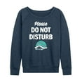 thumbnail image 1 of Instant Message - Please Do Not Disturb - Turtle Shell - Women's Lightweight French Terry Long Sleeve Shirt, 1 of 6