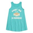 thumbnail image 1 of Instant Message - Point Me To The Smores - Toddler & Youth Girls A-line Dress, 1 of 5
