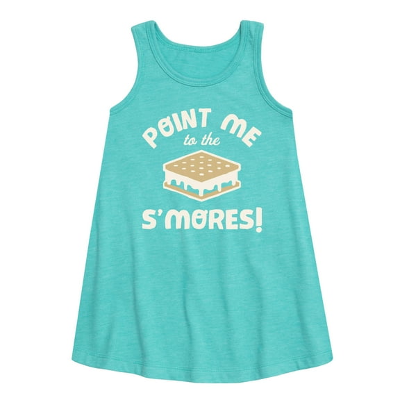 Instant Message - Point Me To The Smores - Toddler & Youth Girls A-line Dress