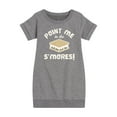 thumbnail image 1 of Instant Message - Point Me To The Smores - Toddler & Youth Girls Fleece Dress, 1 of 6