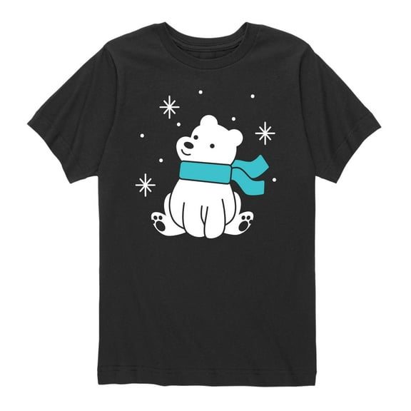 Instant Message - Polar Bear Scarf - Youth & Toddler Short Sleeve T-Shirt