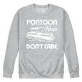 thumbnail image 1 of Instant Message - Pontoon Hair Don't Care - Men's Crew Neck Fleece Pullover, 1 of 6