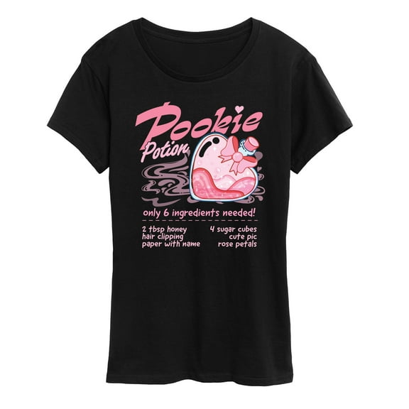 Instant Message - Pookie Potion - Coquette Halloween - Womens Short Sleeve Graphic T-Shirt