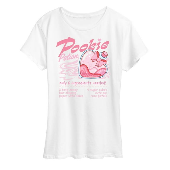 Instant Message - Pookie Potion - Coquette Halloween - Womens Short Sleeve Graphic T-Shirt
