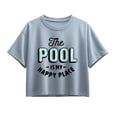 thumbnail image 1 of Instant Message - Pool Happy Place - Youth Girls Boxy T-Shirt, 1 of 5