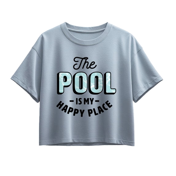 Instant Message - Pool Happy Place - Youth Girls Boxy T-Shirt
