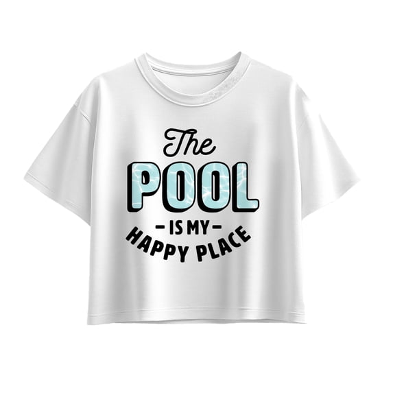 Instant Message - Pool Happy Place - Youth Girls Boxy T-Shirt