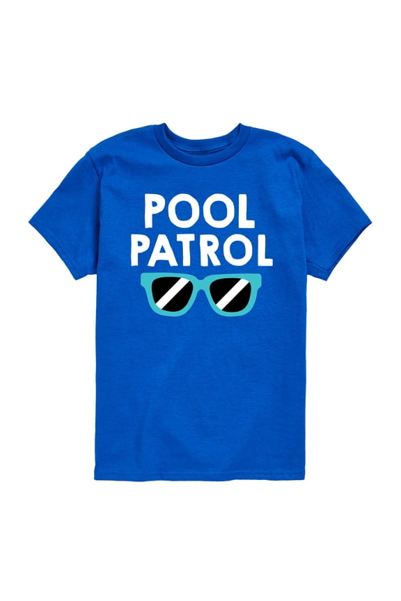 - Pool Patrol - Youth Boys Short Sleeve Graphic T-Shirt