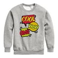 thumbnail image 1 of Instant Message - Pop Art Bubbles - Toddler & Youth Crewneck Fleece Sweatshirt, 1 of 6