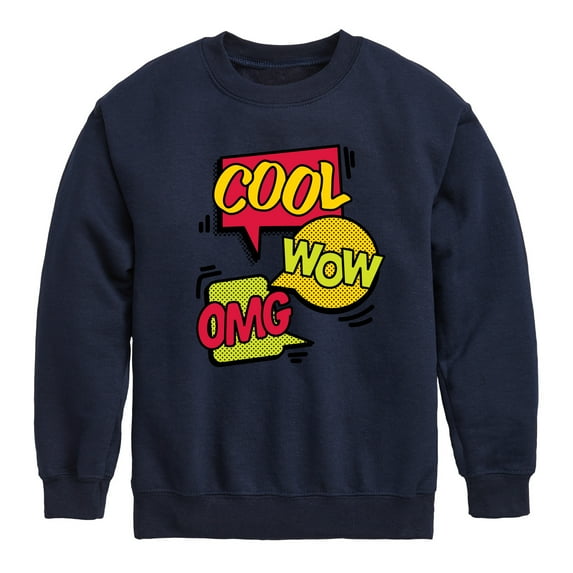 Instant Message - Pop Art Bubbles - Toddler & Youth Crewneck Fleece Sweatshirt