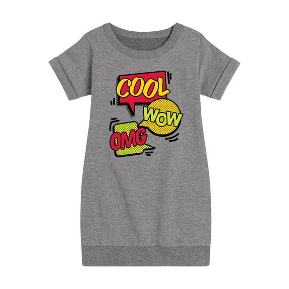 Instant Message - Pop Art Bubbles - Toddler & Youth Girls Fleece Dress