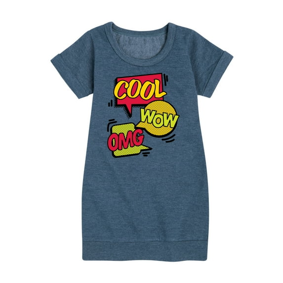 Instant Message - Pop Art Bubbles - Toddler & Youth Girls Fleece Dress