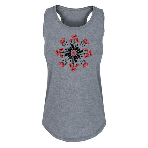 Instant Message - Poppy Mandala - Women's Racerback Tank Top
