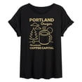 thumbnail image 1 of Instant Message - Portland Coffee - Women's Oversized Graphic T-Shirt, 1 of 5