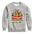 thumbnail image 1 of Instant Message - Powered By Chicken Nuggets - Toddler And Youth Crewneck Fleece Sweatshirt, 1 of 6