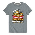 thumbnail image 1 of Instant Message - Powered By Chicken Nuggets - Toddler And Youth Short Sleeve Graphic T-Shirt, 1 of 5