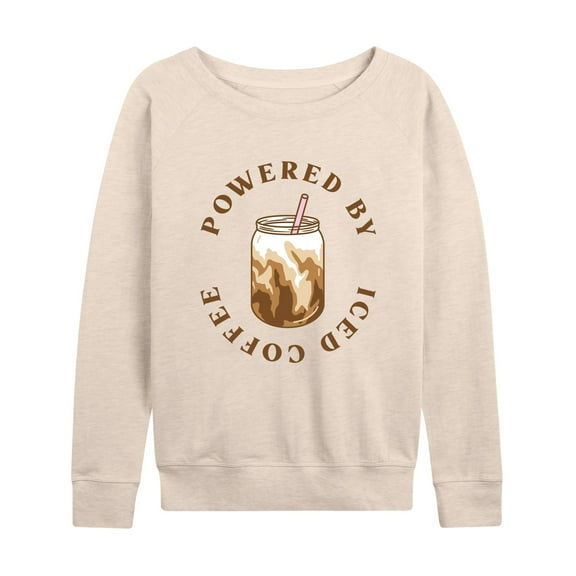 Instant Message - Powered By Iced Coffee - Women's Lightweight French Terry Long Sleeve Shirt