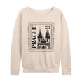 thumbnail image 1 of Instant Message - Prague Postage Stamp - Women's Lightweight French Terry Long Sleeve Shirt, 1 of 6