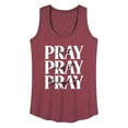 thumbnail image 1 of Instant Message - Pray On It, Pray Over It, Pray Through It - Women's Racerback Tank Top, 1 of 6