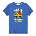 thumbnail image 1 of Instant Message - Pre K Is Loads Of Fun - Youth Short Sleeve Tee, 1 of 5