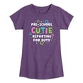 thumbnail image 1 of Instant Message - Pre-School Cutie - Toddler Girls Short Sleeve Graphic T-Shirt, 1 of 6