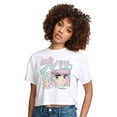 thumbnail image 1 of Instant Message - Preppy Club - Juniors Anime Cropped Cotton Blend T-Shirt, 1 of 6