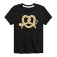thumbnail image 1 of Instant Message - Pretzel Cat - Toddler And Youth Short Sleeve Graphic T-Shirt, 1 of 5