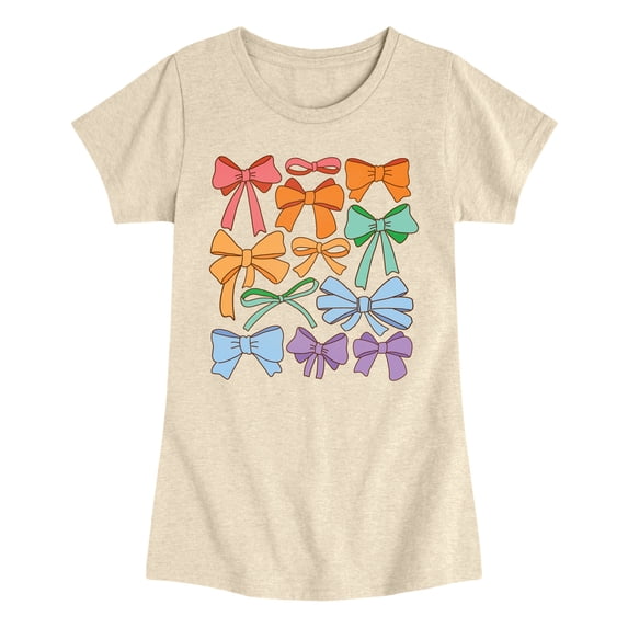 Instant Message - Pride Coquette Bows Fitted Short Sleeve Graphic T-Shirt