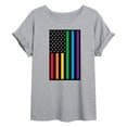 thumbnail image 1 of Instant Message - Pride Flag - Women's Oversized T-Shirt, 1 of 6