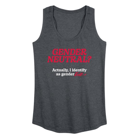 Instant Message - Pride - Gender Neutral? Actually Gender Evil - Women's Racerback Tank Top