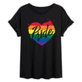 thumbnail image 1 of Instant Message - Pride Heart Oversized Graphic T-Shirt, 1 of 5