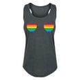 thumbnail image 1 of Instant Message - Pride Hearts Chest - Women's Racerback Tank, 1 of 5