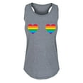 thumbnail image 1 of Instant Message - Pride Hearts Chest - Women's Racerback Tank, 1 of 5