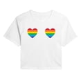 thumbnail image 1 of Instant Message - Pride Hearts Cropped Graphic T-Shirt, 1 of 5