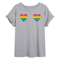 thumbnail image 1 of Instant Message - Pride Hearts Oversized Graphic T-Shirt, 1 of 5