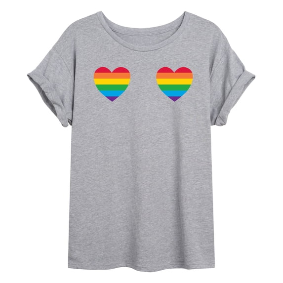Instant Message - Pride Hearts Oversized Graphic T-Shirt