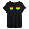 thumbnail image 1 of Instant Message - Pride Hearts Oversized Graphic T-Shirt, 1 of 5