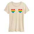 thumbnail image 1 of Instant Message - Pride Hearts - Women's Short Sleeve Graphic T-Shirt, 1 of 5