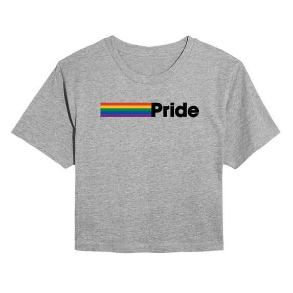 Instant Message - Pride - Juniors Cropped Short Sleeve Graphic T-shirt