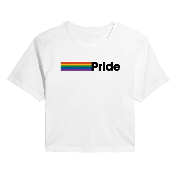 Instant Message - Pride - Juniors Cropped Short Sleeve Graphic T-shirt