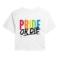 thumbnail image 1 of Instant Message - Pride Or Die Cropped Graphic T-Shirt, 1 of 5