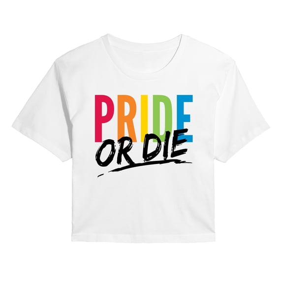 Instant Message - Pride Or Die Cropped Graphic T-Shirt