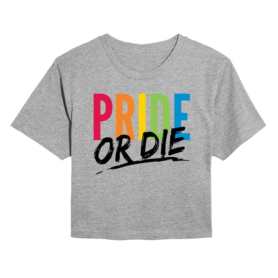Instant Message - Pride Or Die Cropped Graphic T-Shirt