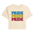 thumbnail image 1 of Instant Message - Pride Repeated Cropped Graphic T-Shirt, 1 of 4
