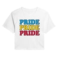 thumbnail image 1 of Instant Message - Pride Repeated Cropped Graphic T-Shirt, 1 of 5